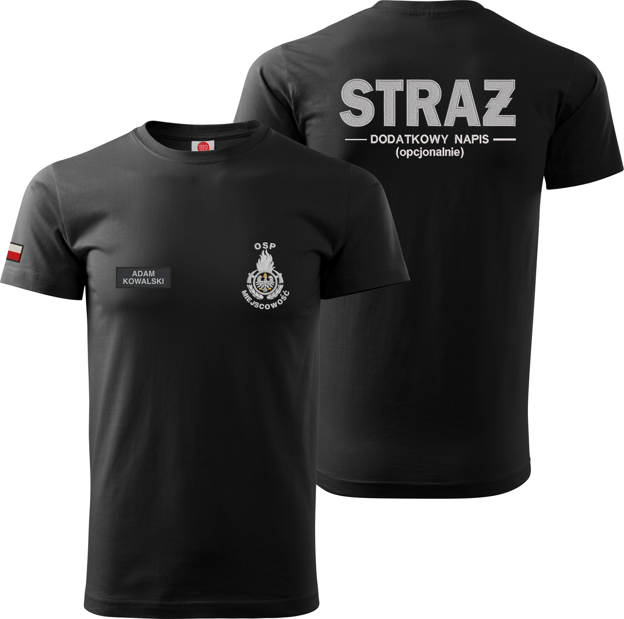 KOSZULKA STRAZ TSHIRR WZ3_3 koszulka t-shirt strażacka ognik srebrny