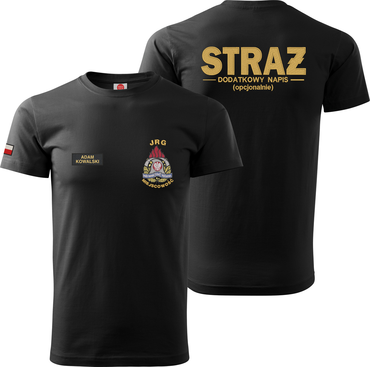 Koszula t-shirt strażacka z haftem PSP WZ07 Koszula t-shirt strażacka z haftem PSP WZ07