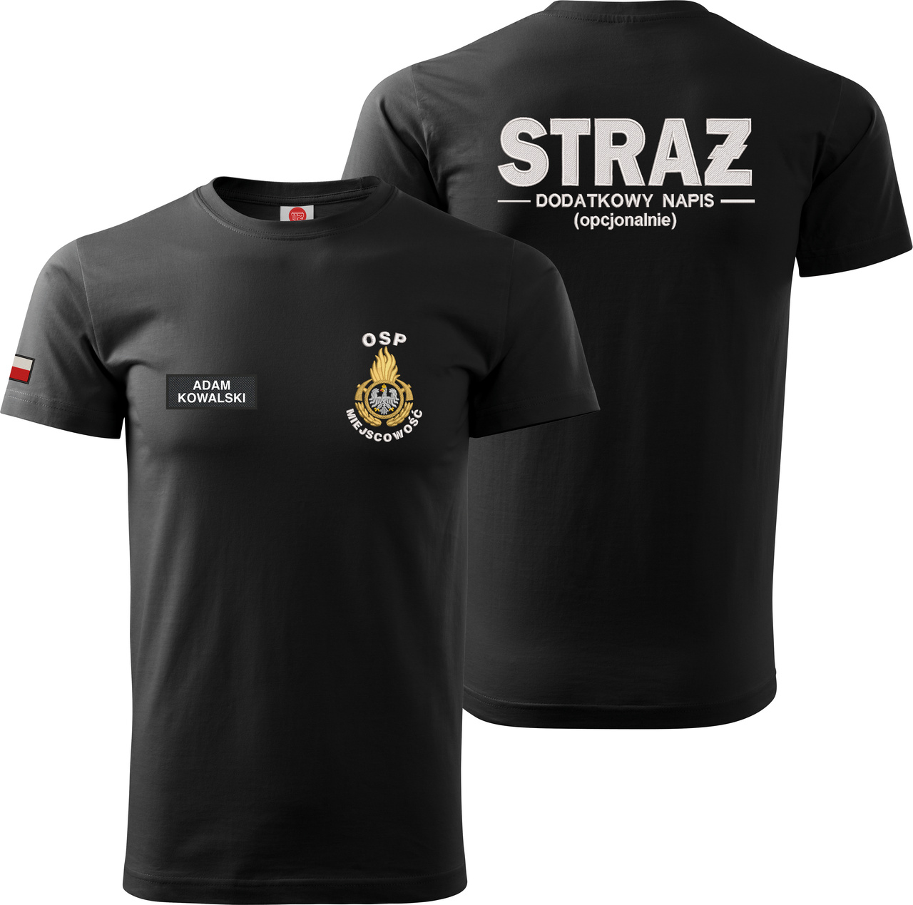 WZ02-TSHIRT_2 koszulka t-shirt strażacka ognik złoty